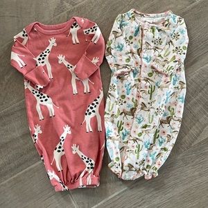 Set of 2 Size 0-3M Gowns